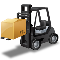 Fork lift Truck Loaded